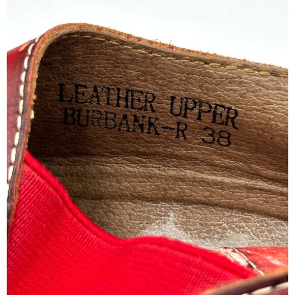 Spring Step L'artiste Women's Red Leather Burbank Slip-On Clogs Sz 7.5 (38) 3113 - Picture 7 of 16